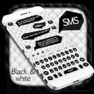 Скачать SMS Black White Keyboard (Последняя версия) на Андроид